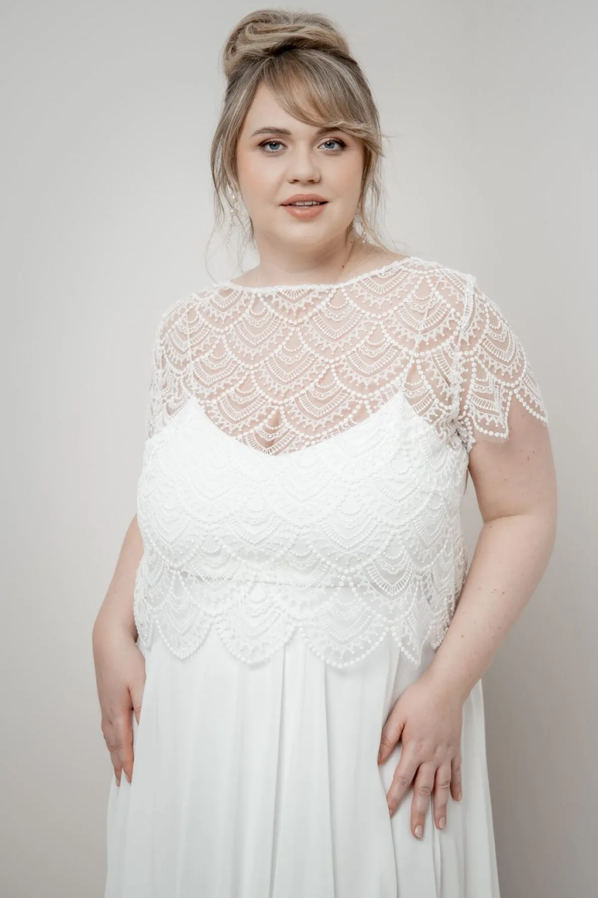 Plus Size Braut Top mit Boho-Muster – Niah Curvy<noni Sale
