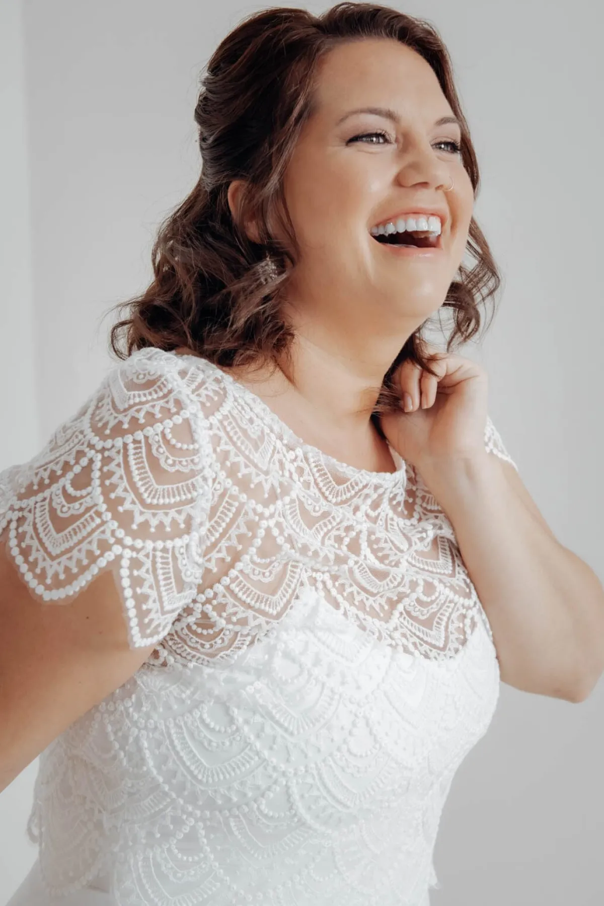 Plus Size Braut Top mit Boho-Muster – Niah Curvy<noni Sale