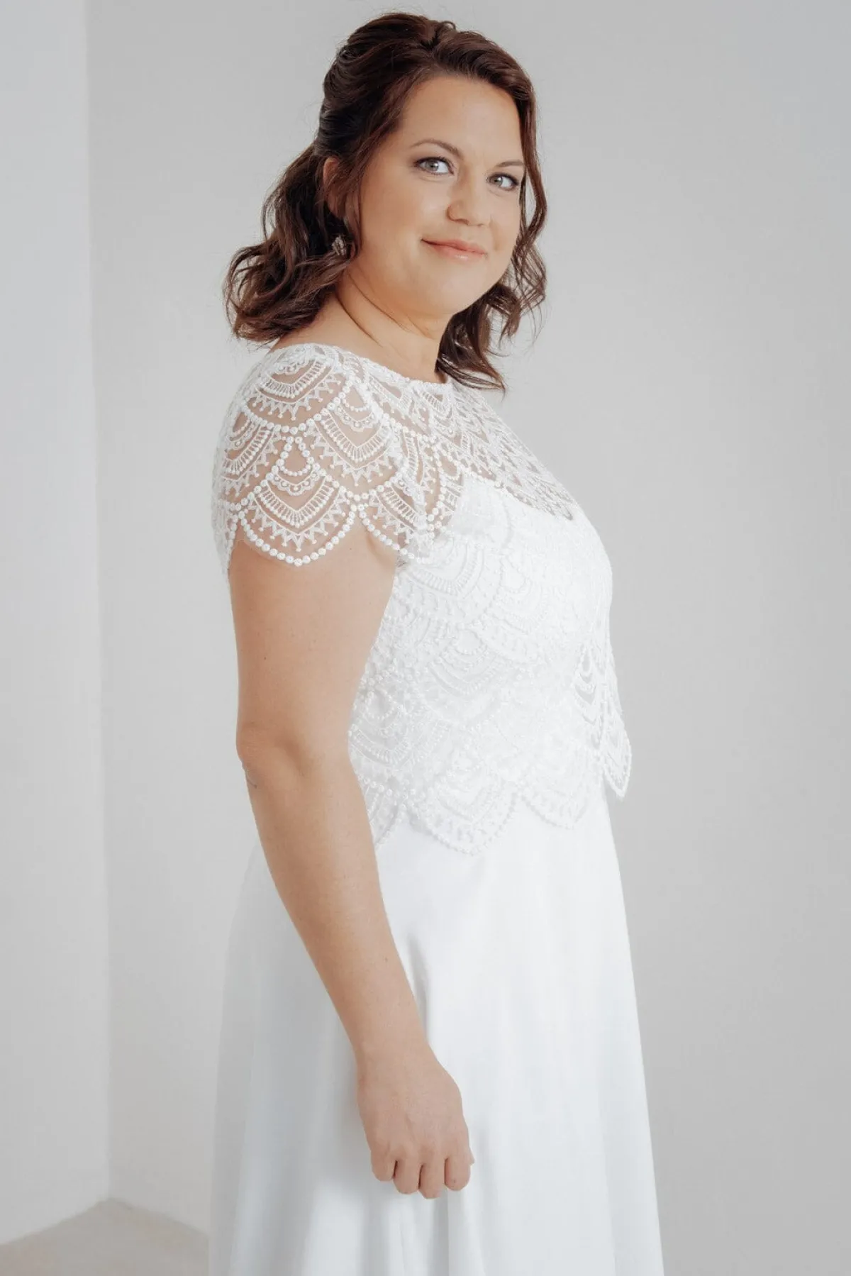 Plus Size Braut Top mit Boho-Muster – Niah Curvy<noni Sale