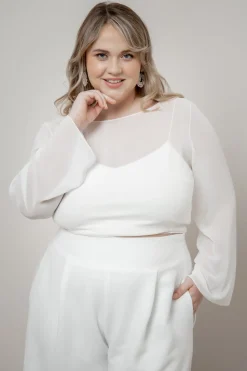 Plus Size Chiffon-Braut Top – Beeke Curvy<noni Sale