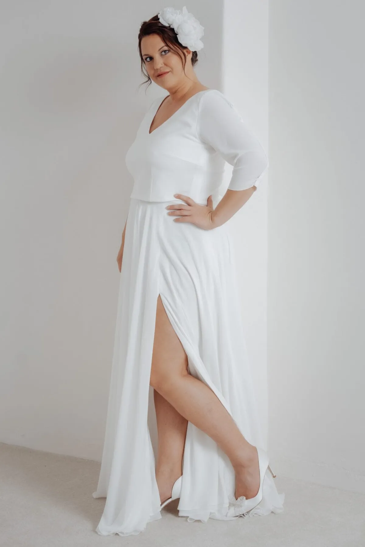 Plus Size Top mit V-Ausschnitten – Ona Curvy by you<noni Best