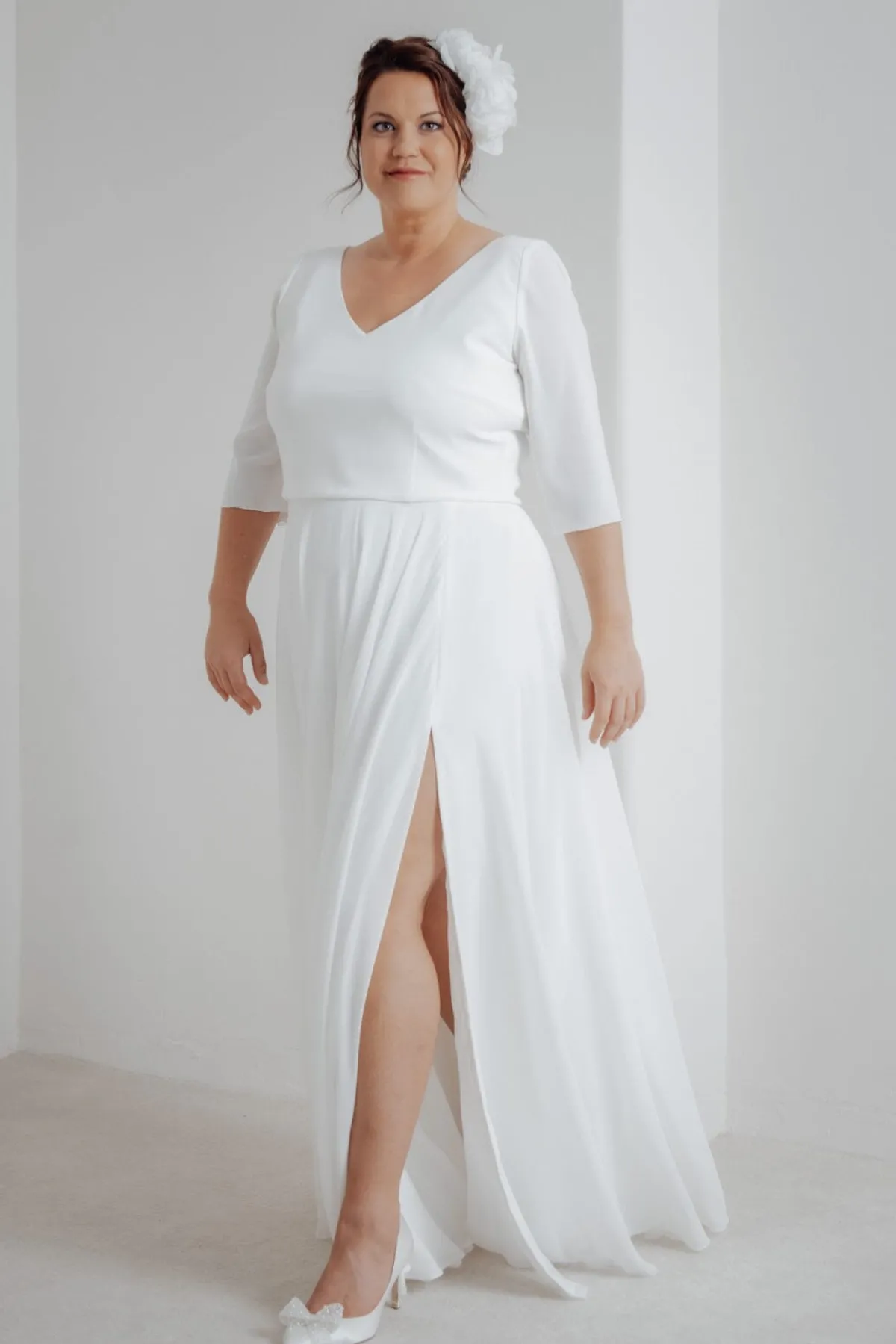 Plus Size Top mit V-Ausschnitten – Ona Curvy by you<noni Best