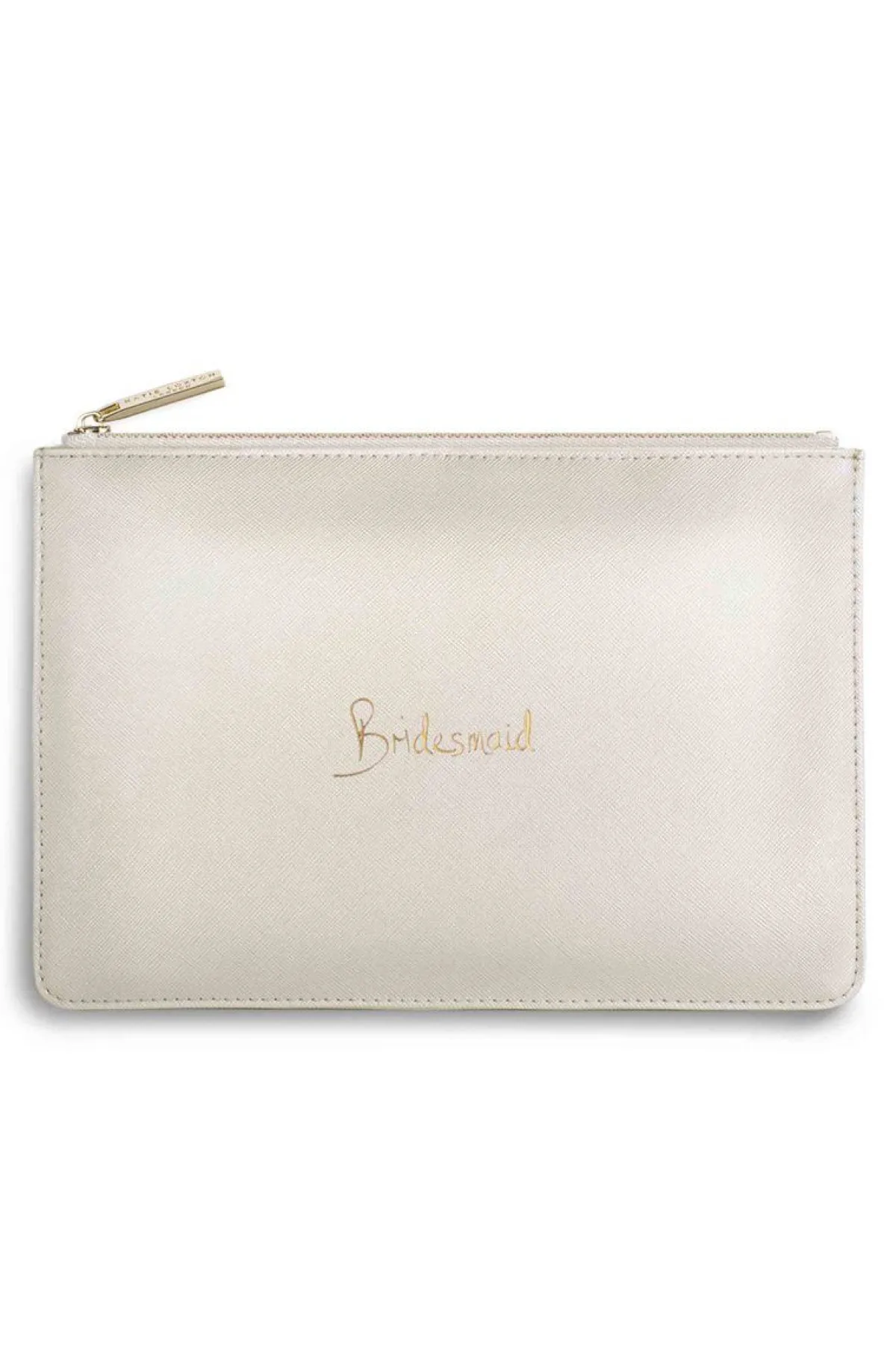 Pouch in Metallic White "Bridesmaid" –<Katie Loxton Clearance