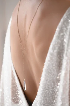 Puristische Rückenkette mit Kristall Anhänger - Aphrodite<Juvelan Clearance