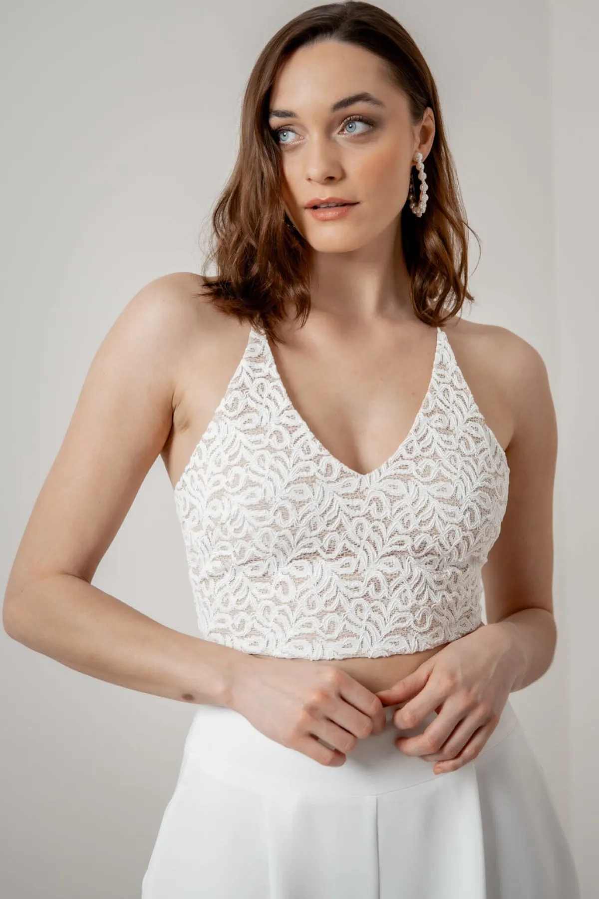 Rückenfreies Braut Top aus Vintage-Spitze – Filiz<noni Best