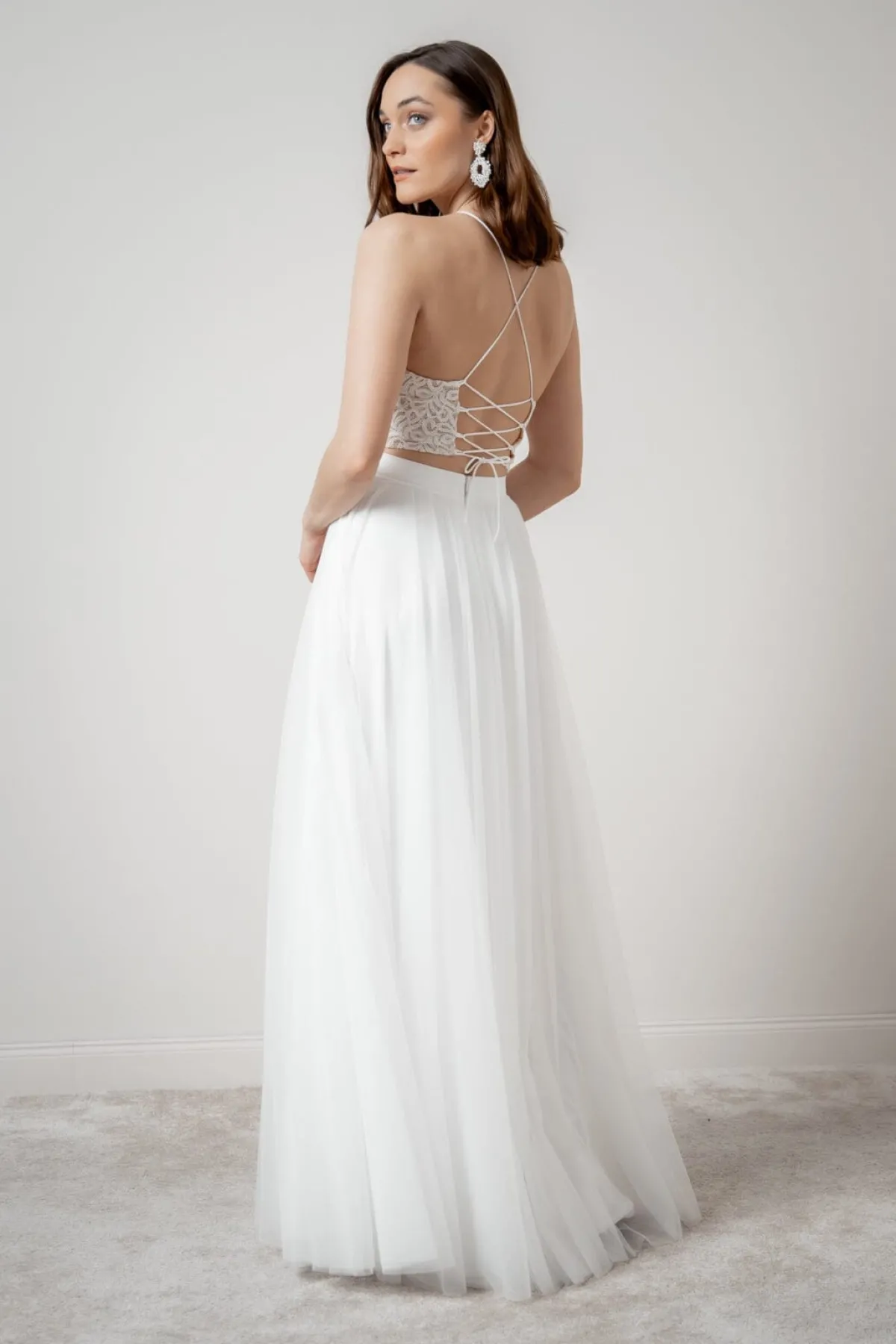 Rückenfreies Braut Top aus Vintage-Spitze – Filiz<noni Best