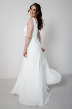 Rückenfreies Braut Top – Liza Ivory Eco<noni