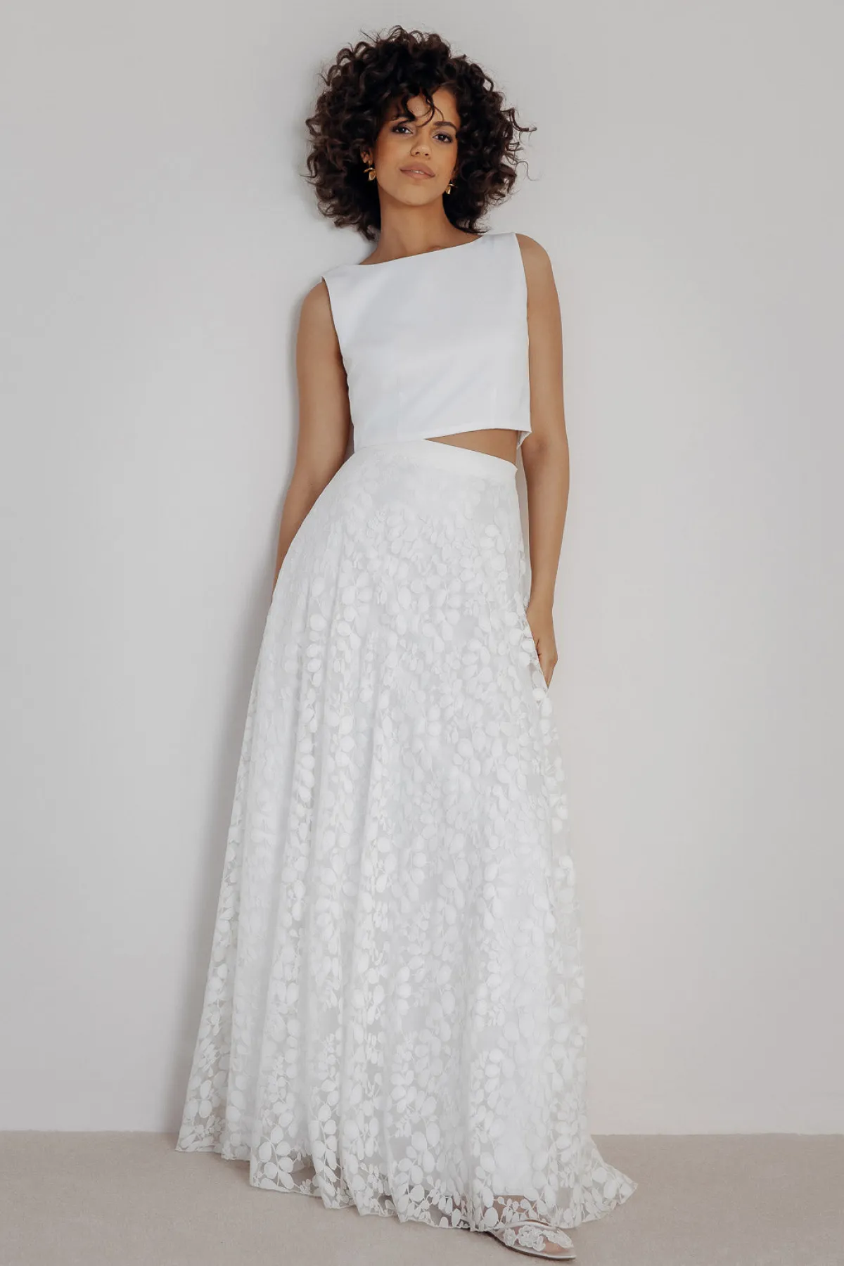 Rückenfreies Braut Top – Liza Ivory Eco<noni