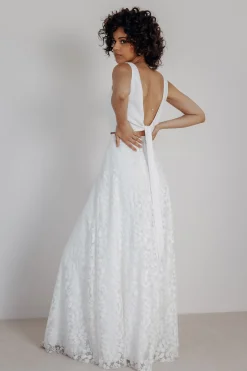 Rückenfreies Braut Top – Liza Ivory Eco<noni