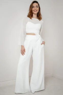 Rückenfreies Chiffon-Braut Top – Beeke<noni Clearance