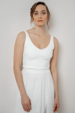 Ärmelfreies Braut Top – Majvi Ivory<noni Online