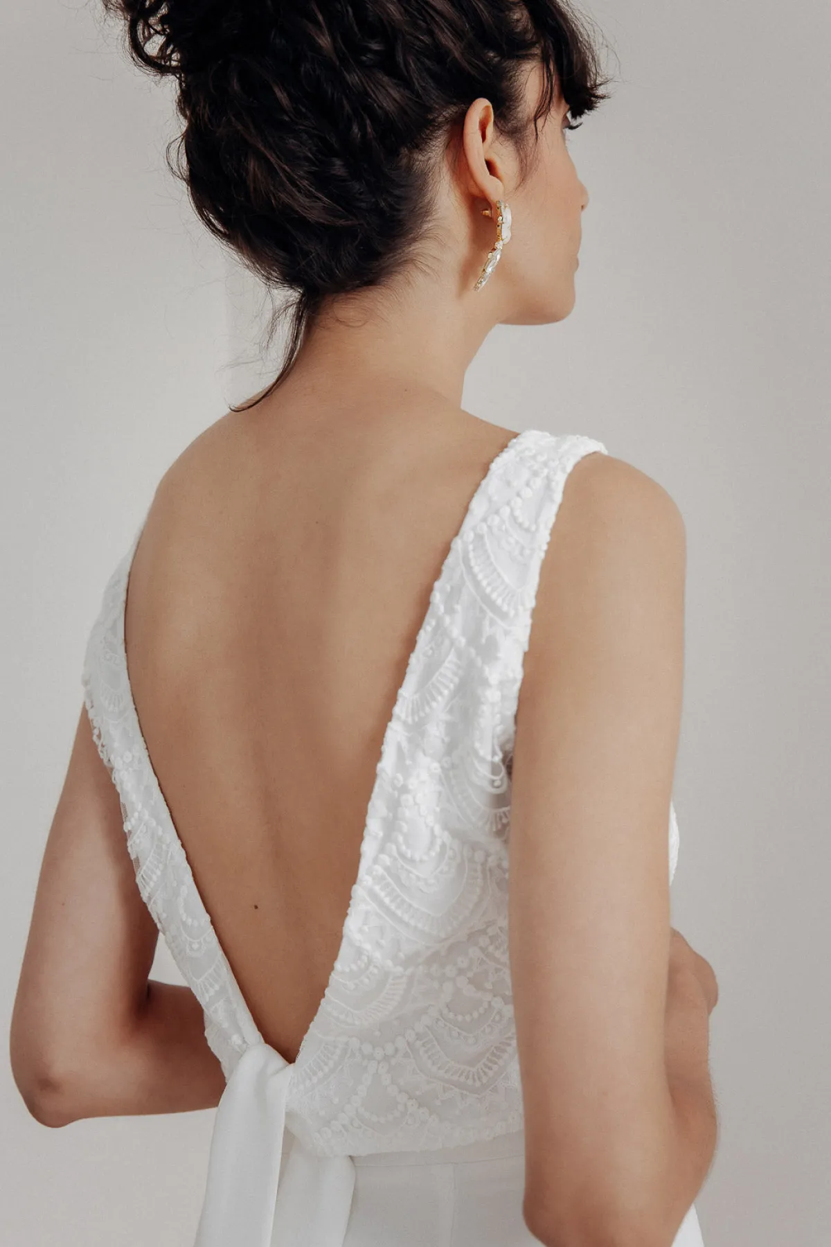 Ärmelloses Braut Top aus Vintage-Spitze – Philia<noni Online