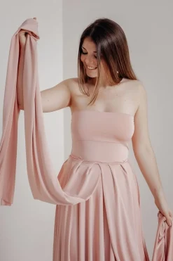 Rosafarbenes Unterziehtop – Long Jersey Bandeau Blush<twobirds Online