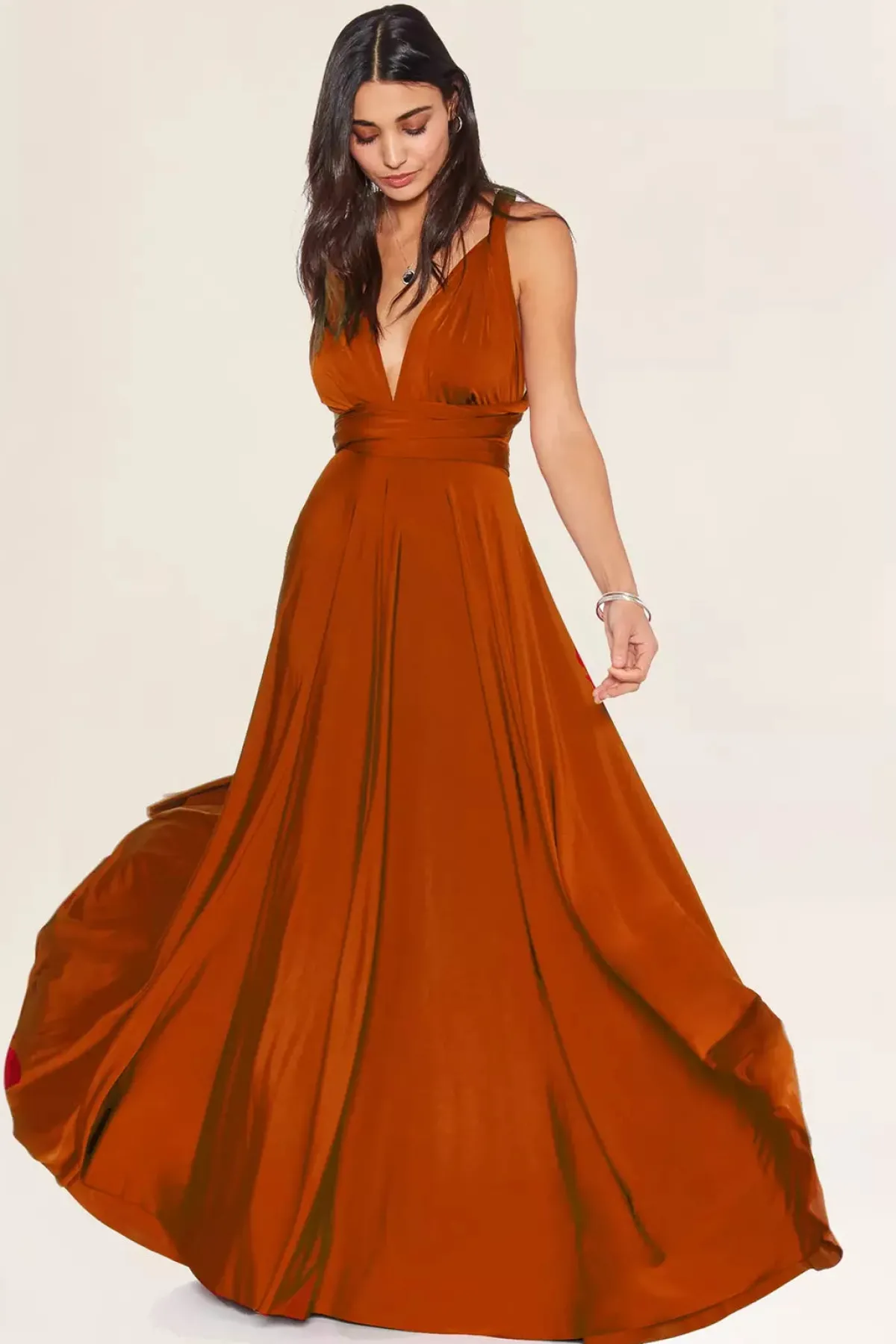 Rostrotes Tube-Top – Long Jersey Bandeau Rust<twobirds