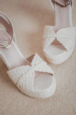 Sandalette mit Keilabsatz - Louna Pearl Raffia<Elsa Coloured Shoes Sale