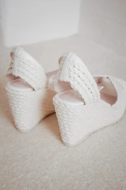 Sandalette mit Keilabsatz - Louna Pearl Raffia<Elsa Coloured Shoes Sale