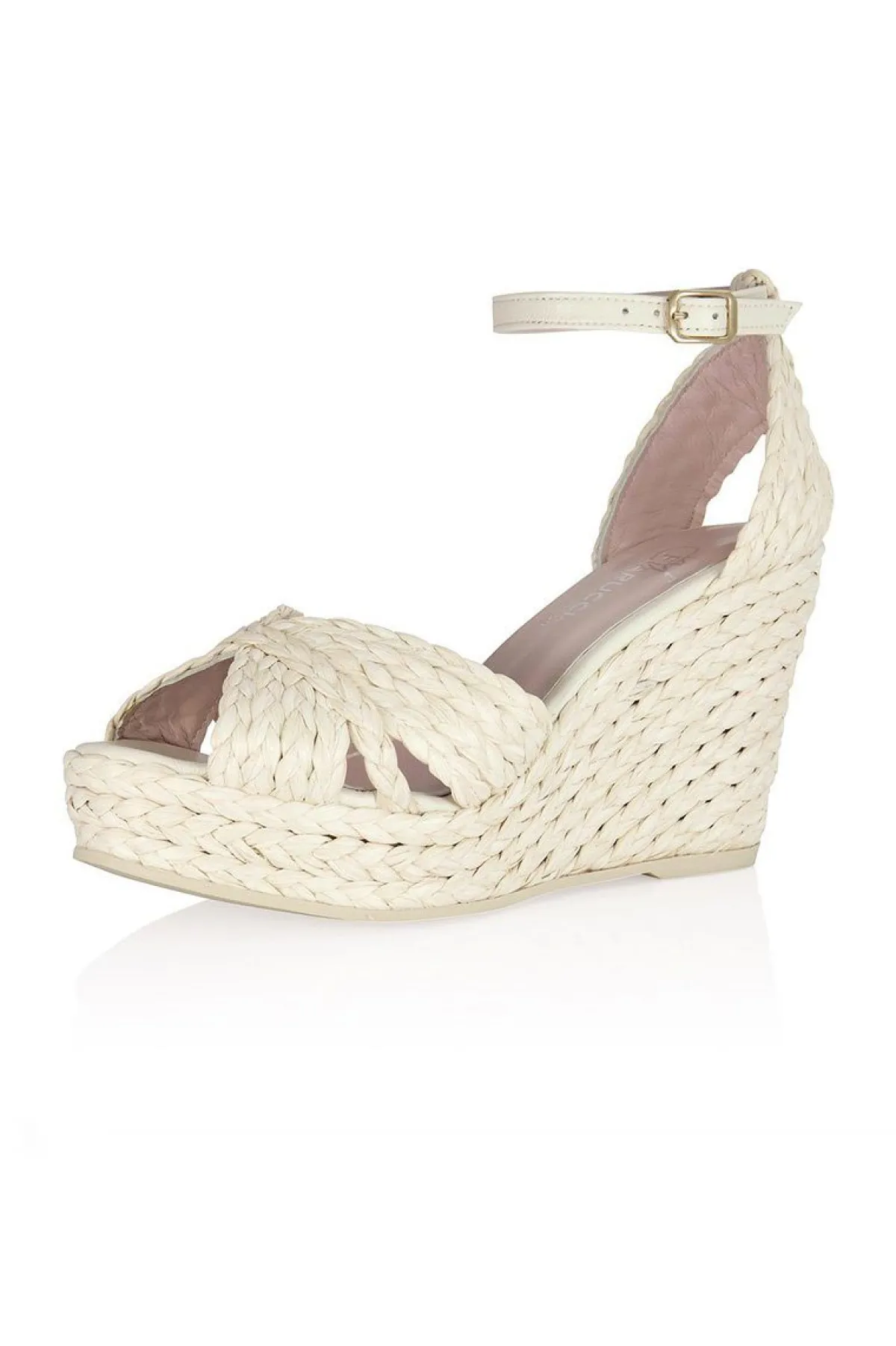 Sandalette mit Keilabsatz - Louna Pearl Raffia<Elsa Coloured Shoes Sale