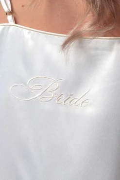 Satin-Nachthemd mit "Bride"-Schriftzug<Poirier New