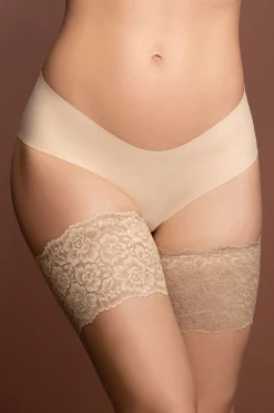 Schenkelbänder aus elastischer Spitze –<Bye Bra