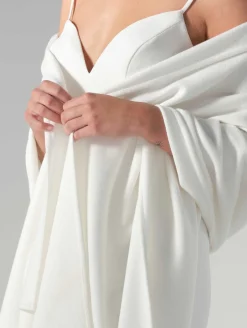 Schlichte Braut Stola in Ivory aus Strickmix<Poirier Hot