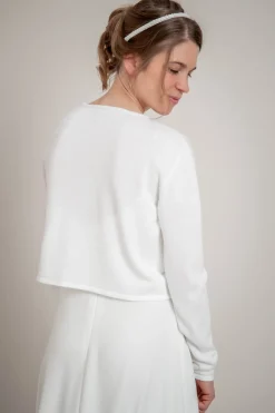 Schlichter Braut Cardigan in Ivory<Poirier Clearance