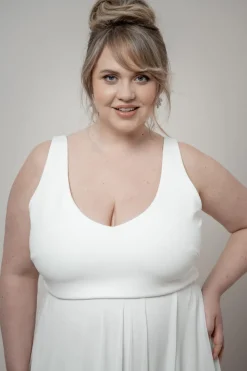 Schlichtes Braut Top – Majvi Ivory Curvy<noni Online