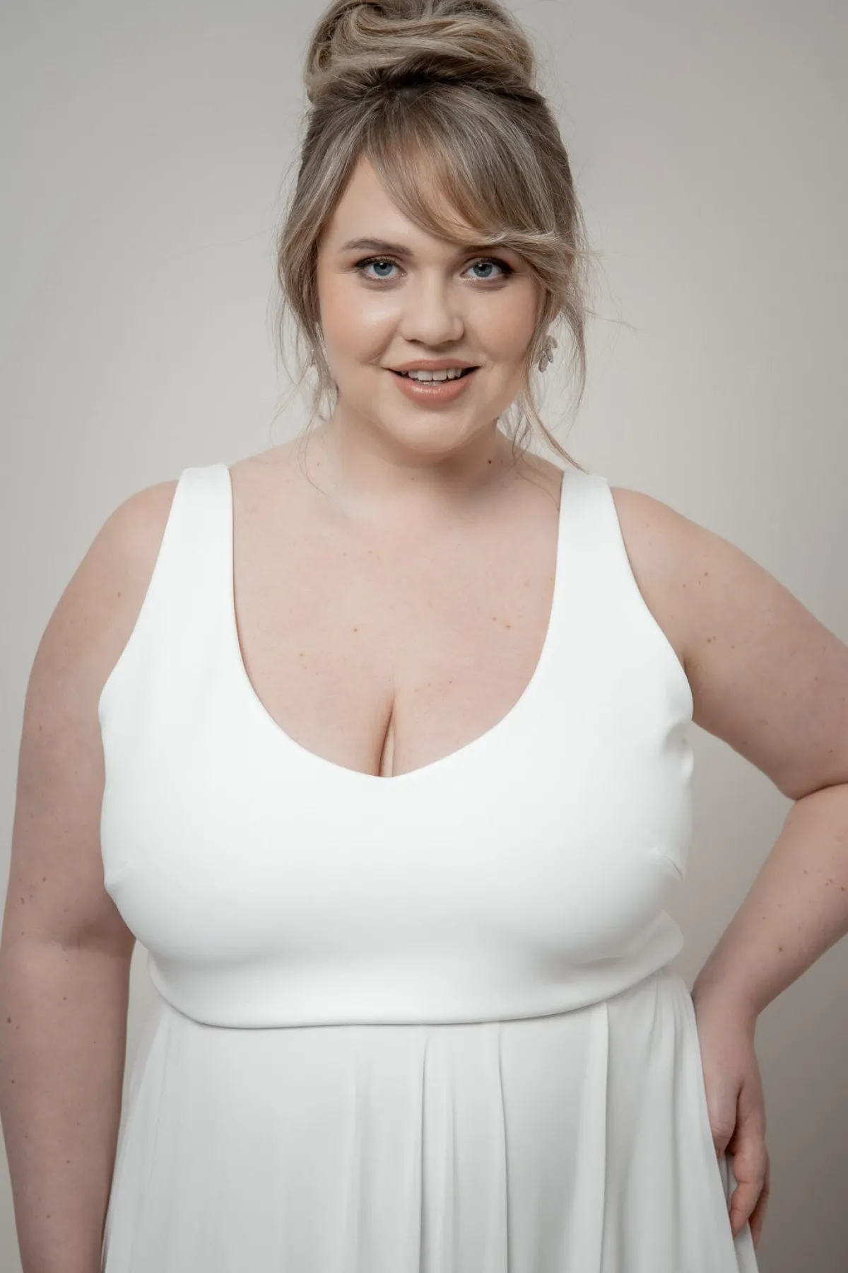 Schlichtes Braut Top – Majvi Ivory Curvy<noni Online
