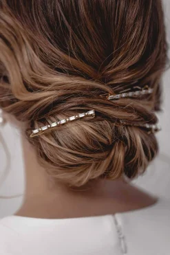 Schmaler Haarclip mit funkelnden Kristallen – New Horizon<Juvelan