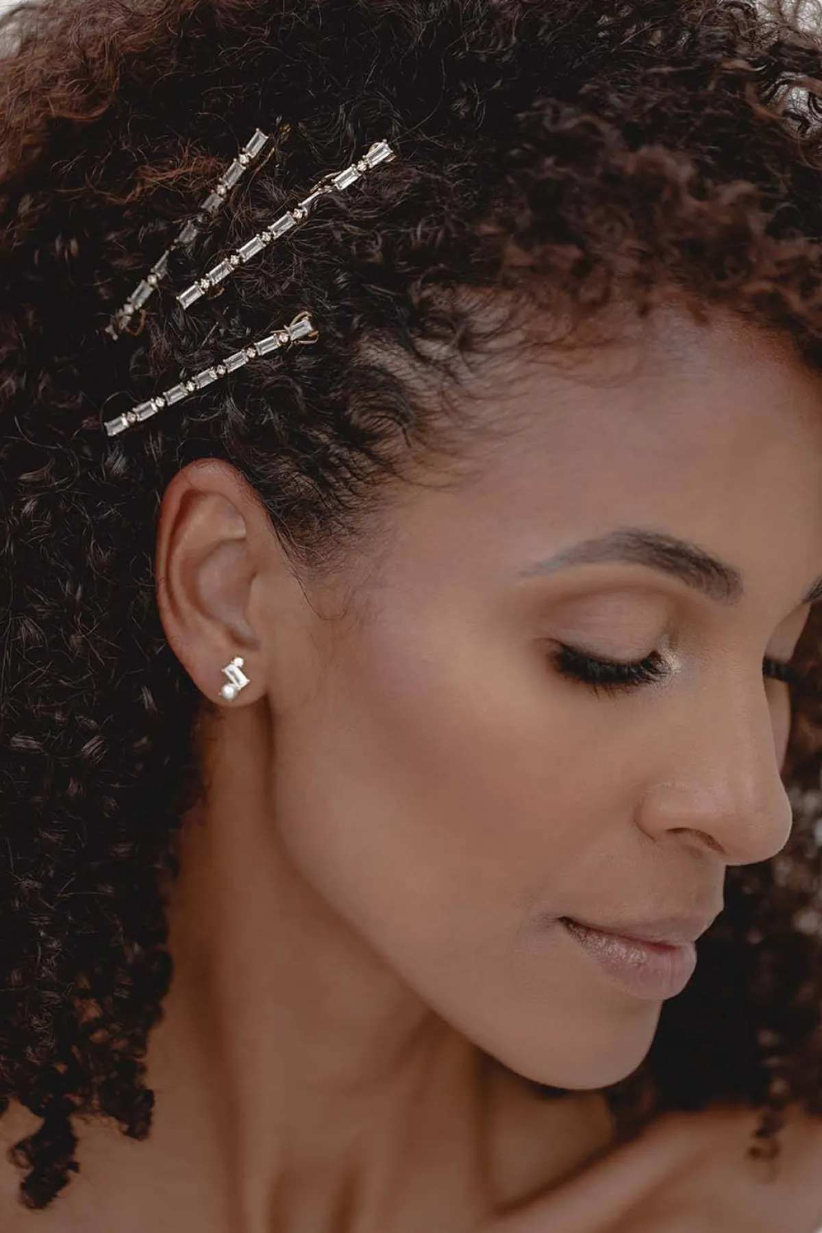 Schmaler Haarclip mit funkelnden Kristallen – New Horizon<Juvelan