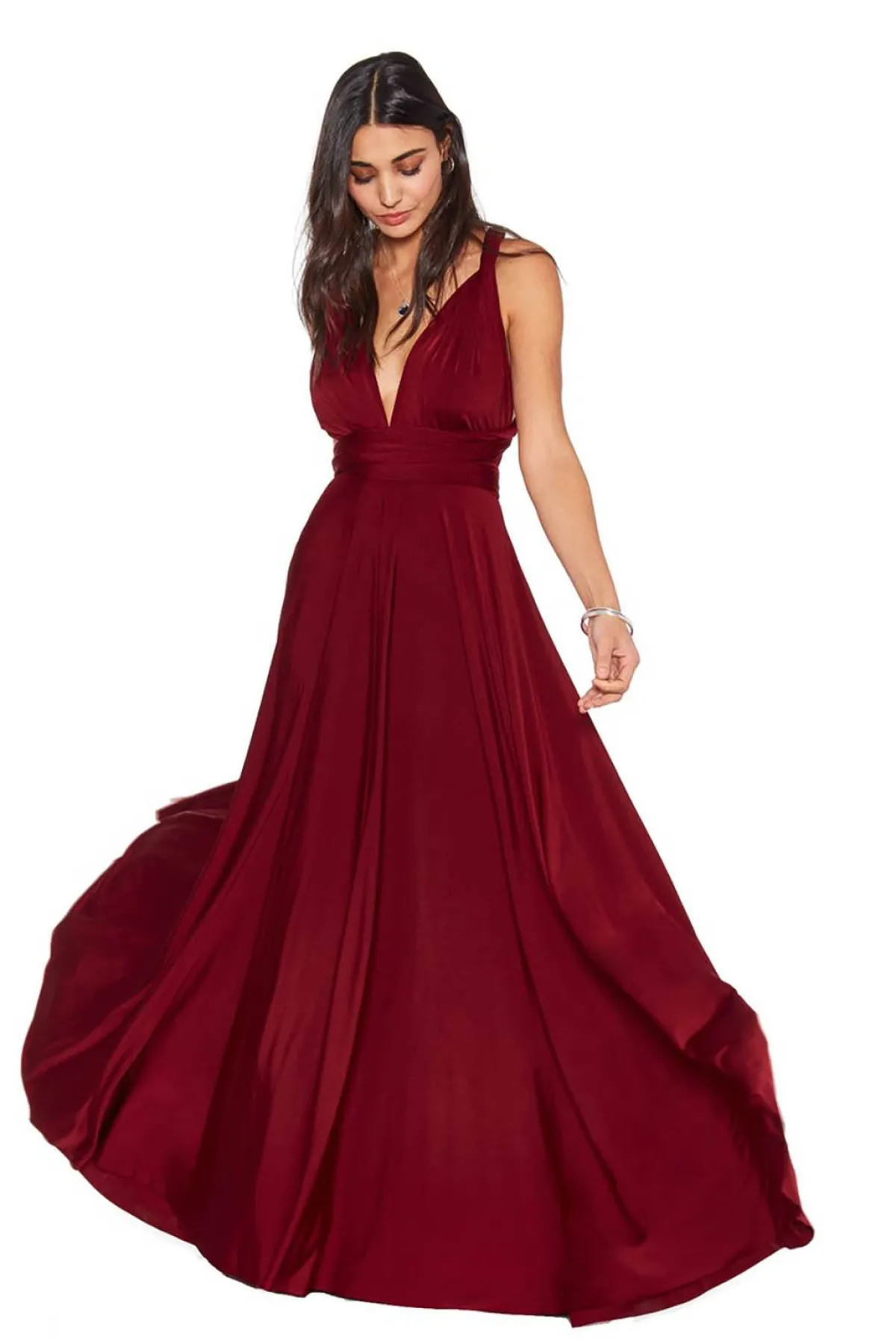 Schulterfreies Unterziehtop – Long Jersey Bandeau Burgundy<twobirds Discount