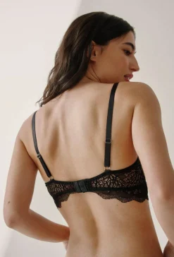 Schwarzes Bralette mit Spitzenverzierung<Black Limba Online