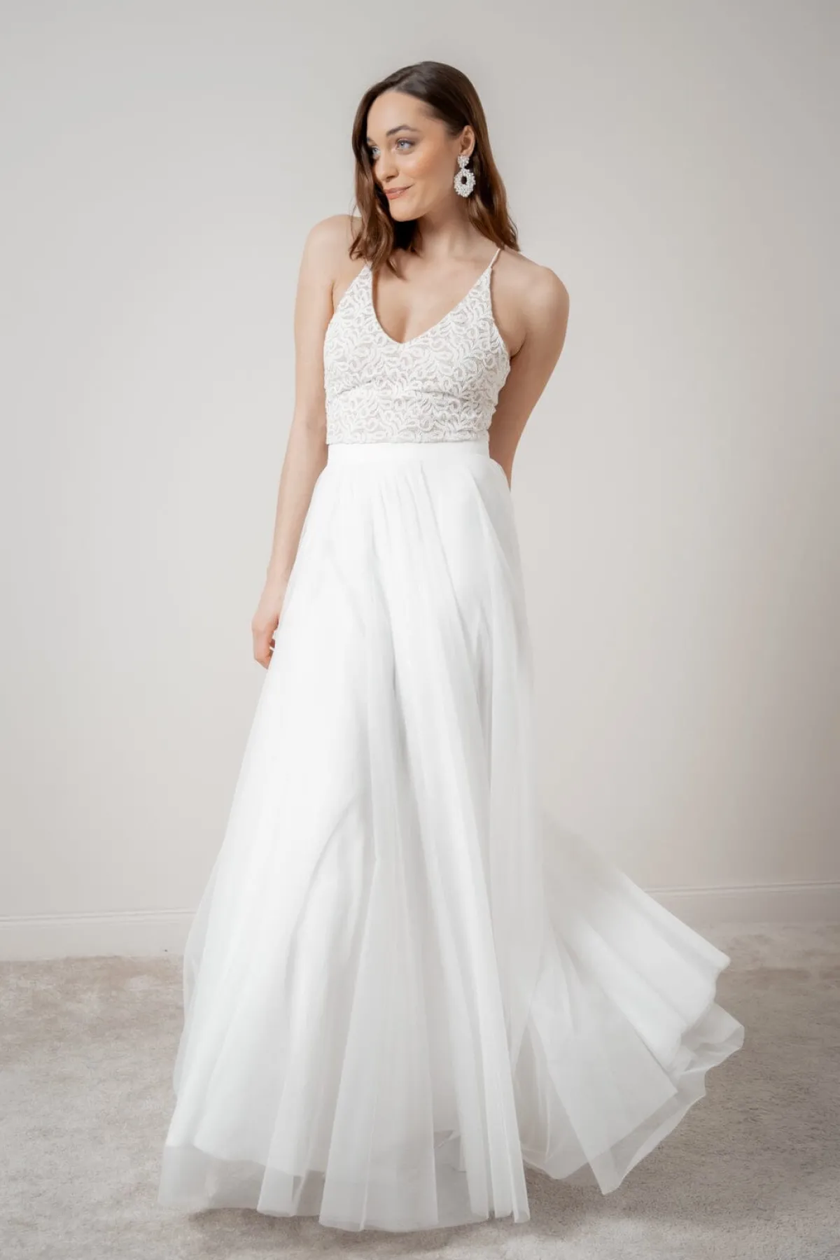 Showroom Only: Braut Rock in Ivory aus Softtüll – Christy Selected<noni Best