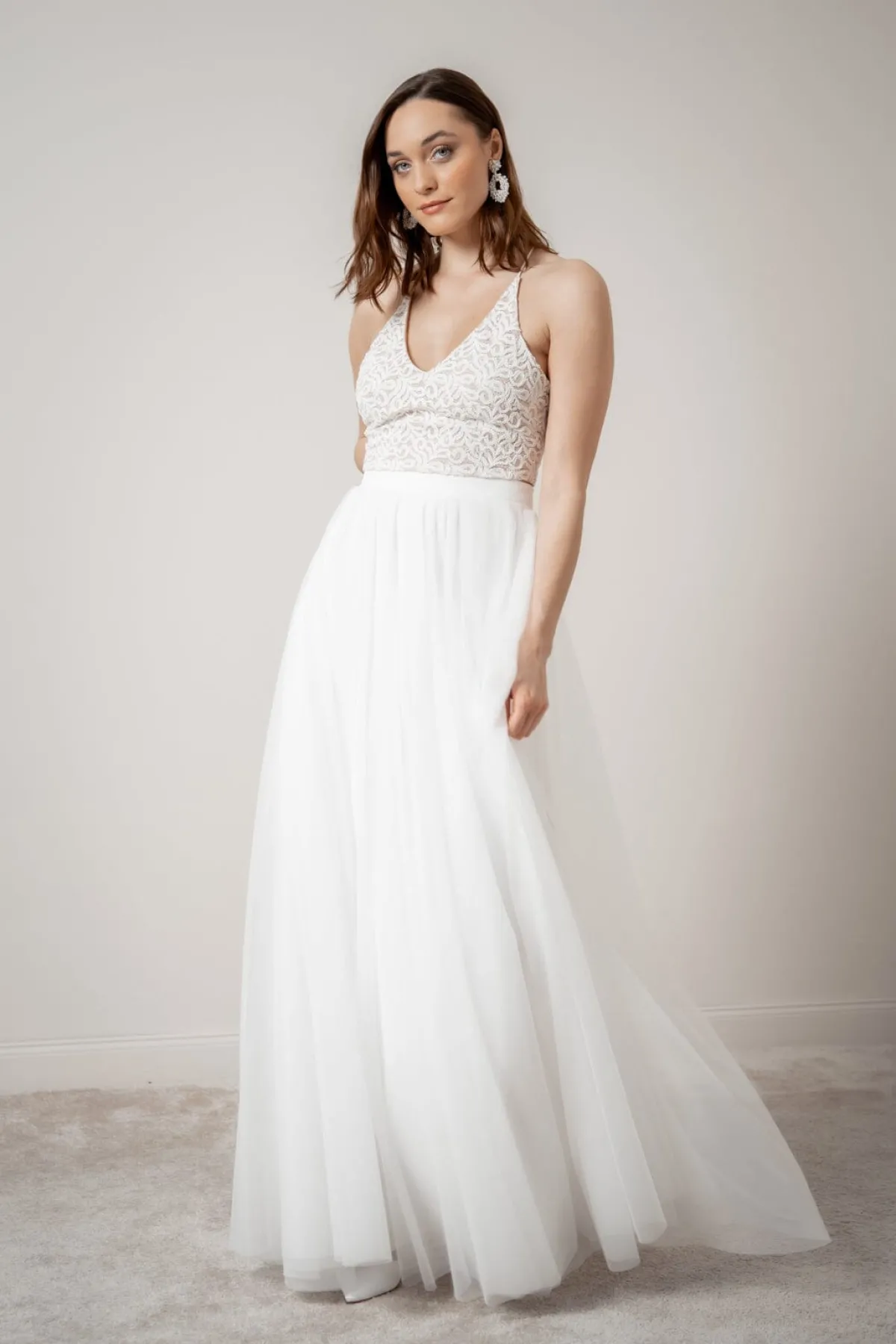 Showroom Only: Braut Rock in Ivory aus Softtüll – Christy Selected<noni Best