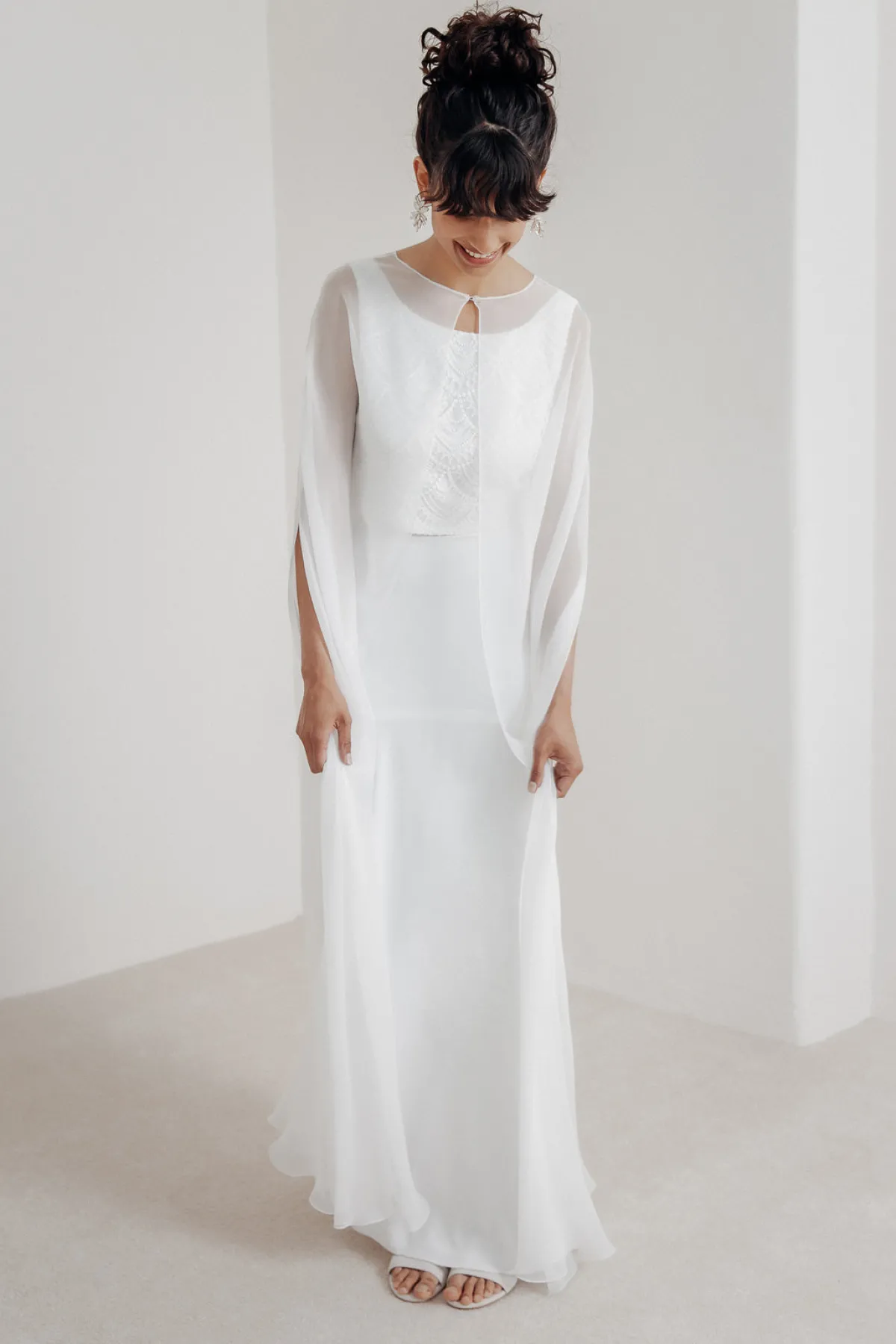 Showroom Only: Chiffon Braut Cape – Philia Selected<noni Discount