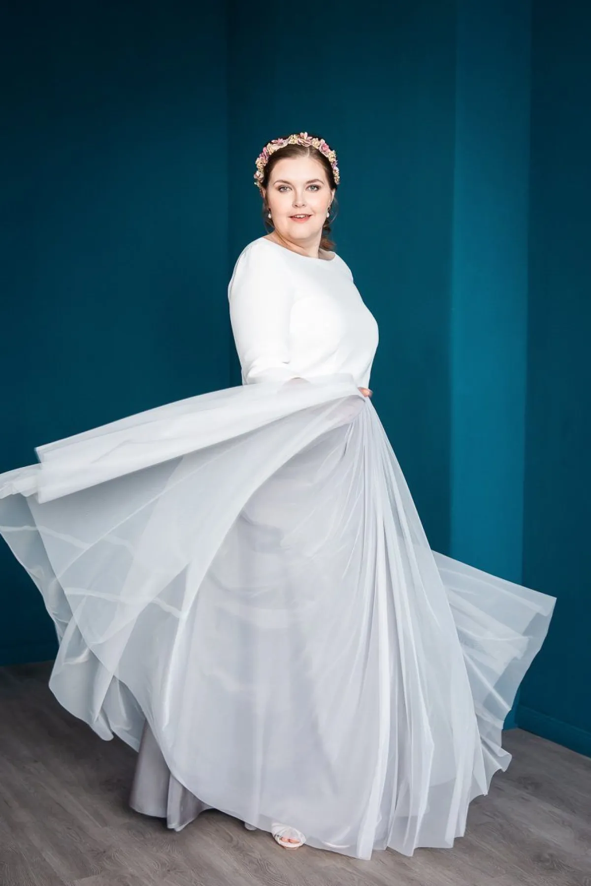Showroom Only: Grauer Softtüllrock – Maris Curvy Selected<noni Clearance