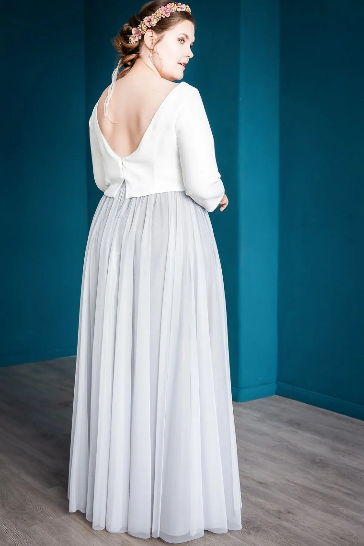 Showroom Only: Grauer Softtüllrock – Maris Curvy Selected<noni Clearance
