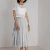 Showroom Only: Tüllrock in Grau – Maris Midi Selected<noni Clearance