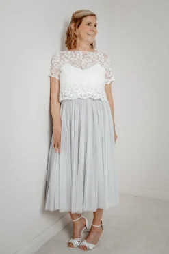 Showroom Only: Tüllrock in Grau – Maris Midi Selected<noni Clearance