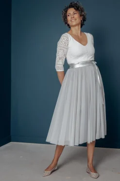 Showroom Only: Tüllrock in Grau – Maris Midi Selected<noni Clearance