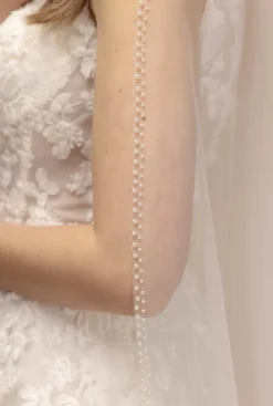 Softtüll-Schleier mit Perlenborte | The<Perfect Bridal Company Discount