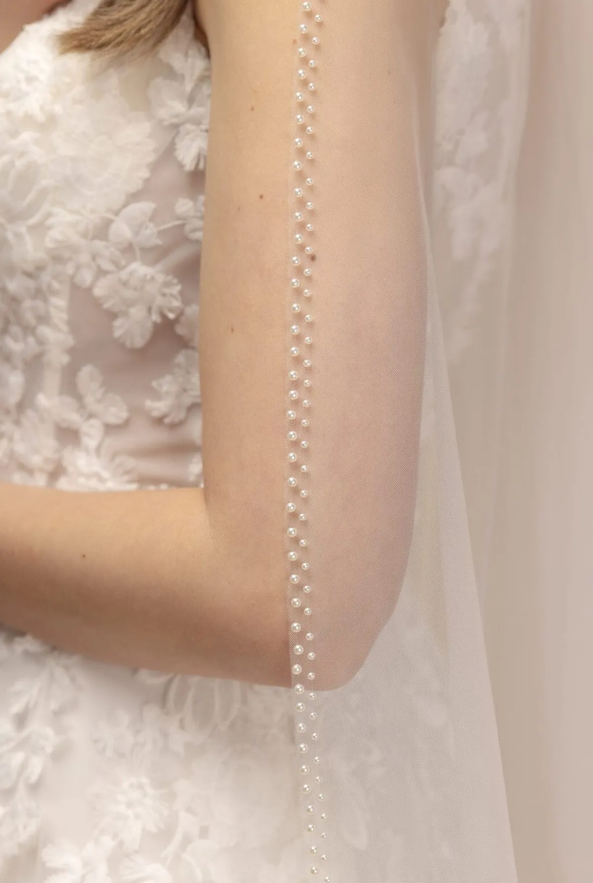 Softtüll-Schleier mit Perlenborte | The<Perfect Bridal Company Discount