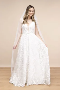 Softtüll-Schleier mit Perlenborte | The<Perfect Bridal Company Discount