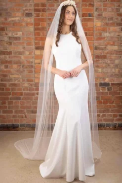 Softtüll-Schleier mit Perlenborte | The<Perfect Bridal Company Discount