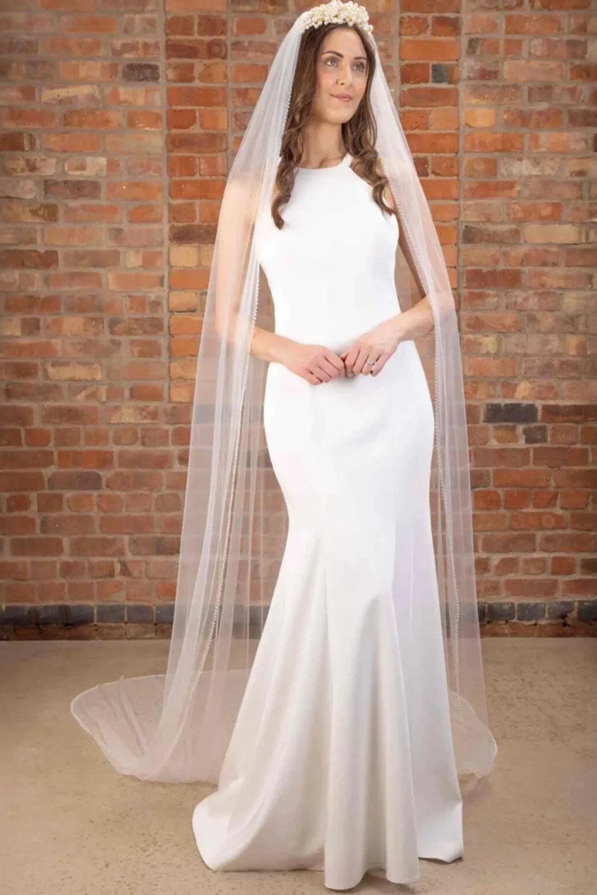 Softtüll-Schleier mit Perlenborte | The<Perfect Bridal Company Discount