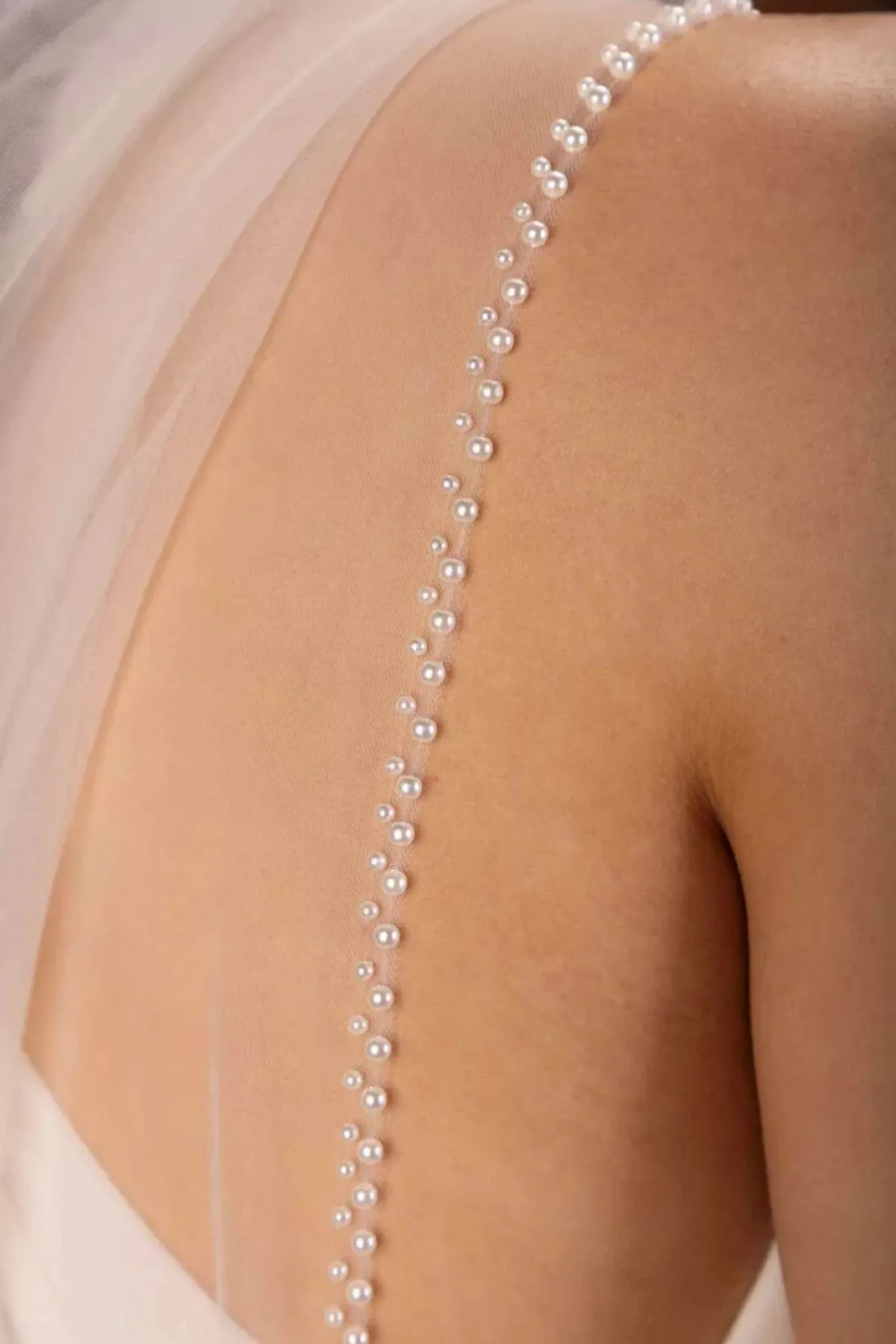Softtüll-Schleier mit Perlenborte | The<Perfect Bridal Company Discount