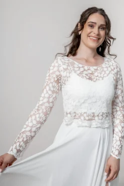Spitzentop aus Botanik-Spitze für die Hochzeit – Norine<noni Sale