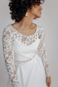 Spitzentop aus Botanik-Spitze für die Hochzeit – Norine<noni Sale