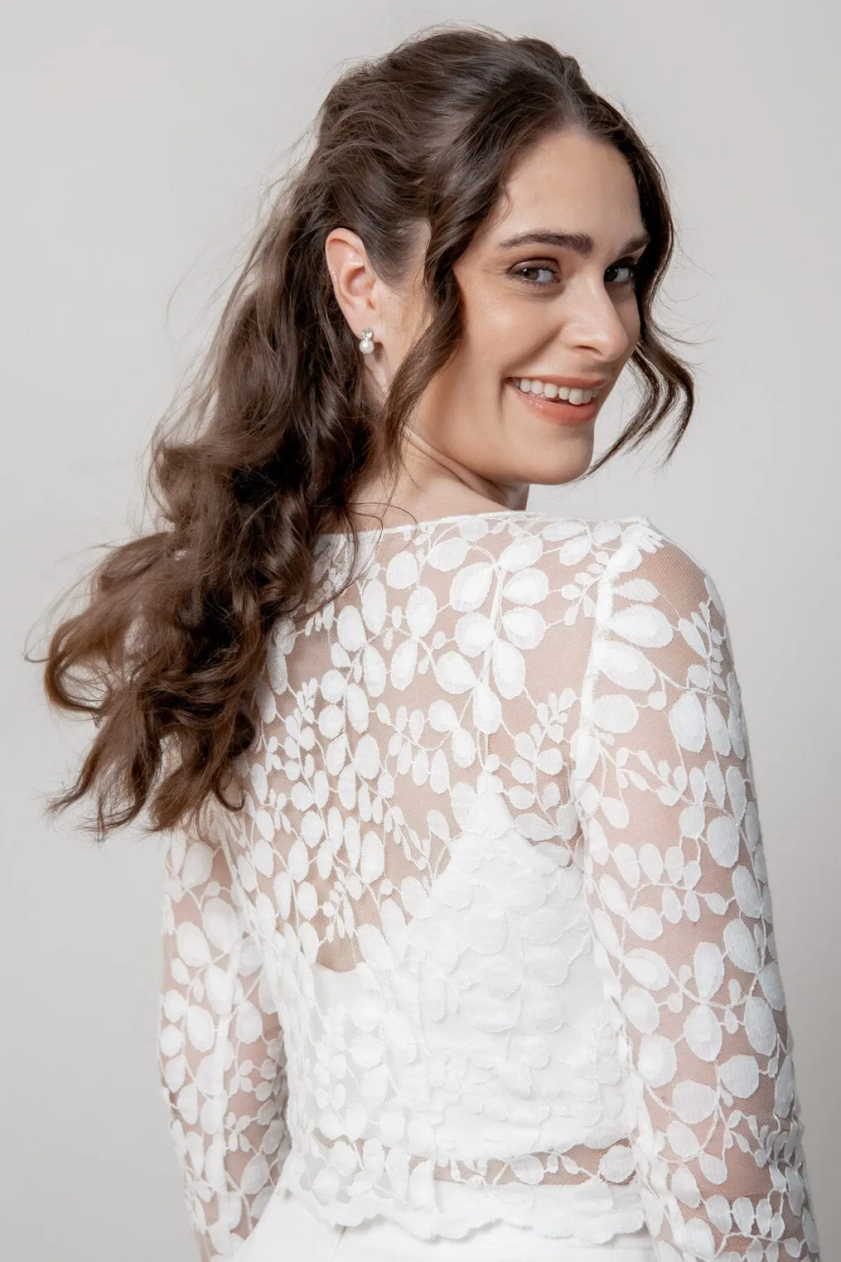 Spitzentop aus Botanik-Spitze für die Hochzeit – Norine<noni Sale