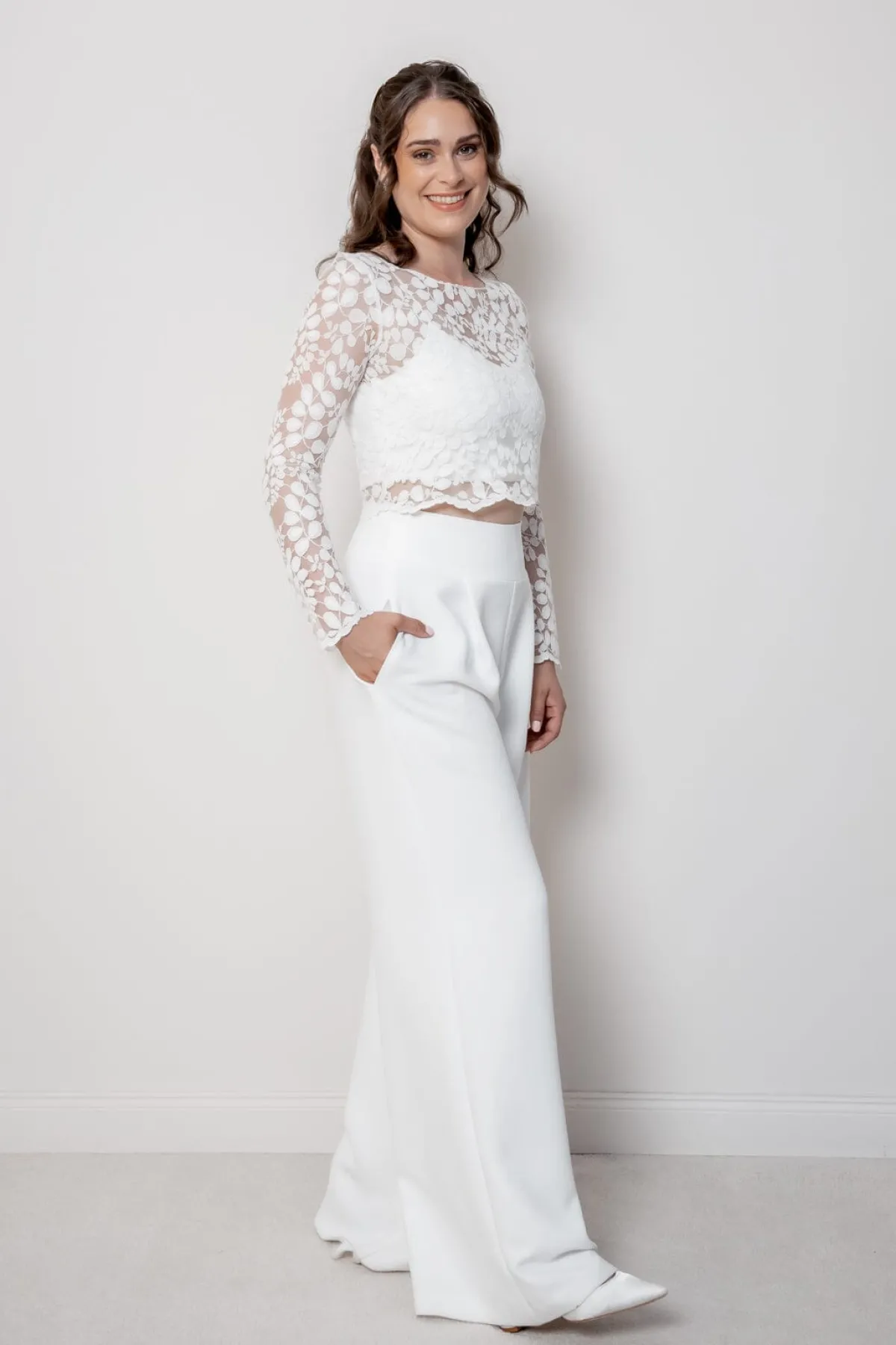 Spitzentop aus Botanik-Spitze für die Hochzeit – Norine<noni Sale