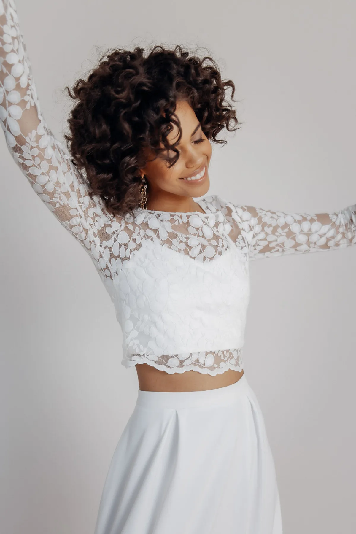 Spitzentop aus Botanik-Spitze für die Hochzeit – Norine<noni Sale